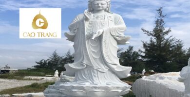 Tượng Phật Bà Quan Âm Bằng Đá Non Nước