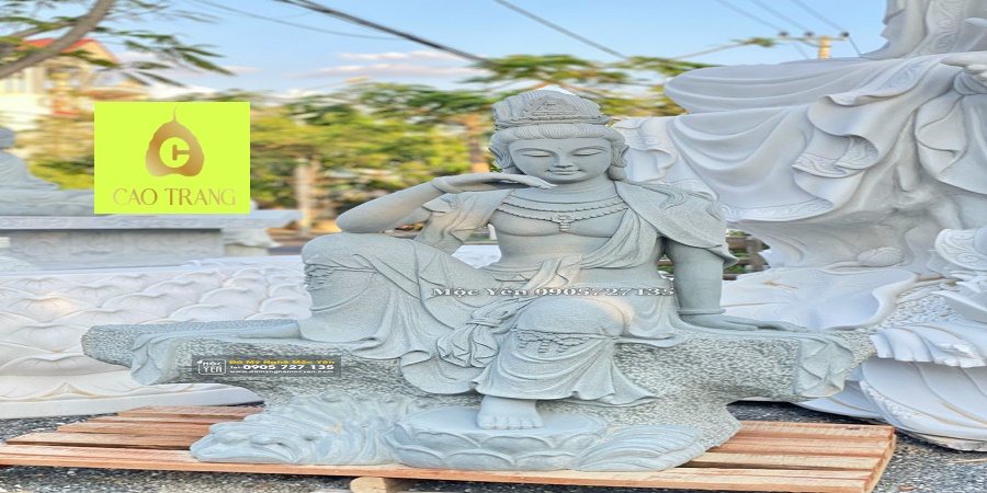 Tượng Quan Âm Tự Tại Bằng Đá