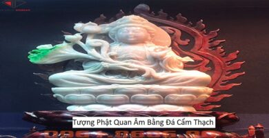 Tượng Phật Quan Âm Bằng Đá Cẩm Thạch