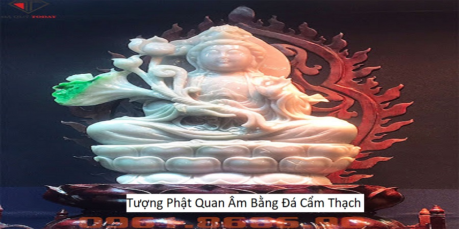 Tượng Phật Quan Âm Bằng Đá Cẩm Thạch